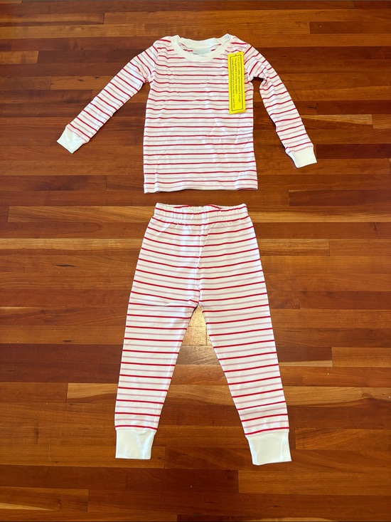 LAKE Other - Lake Pajamas Kids Pima Cotton Long Long Pajama Set in Candy Stripe SZ 3 NEW